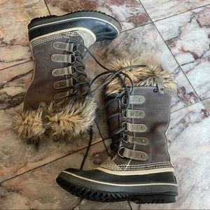 Sorel Joan of Arctic Suede Waterproof Snow Boots Size 7
